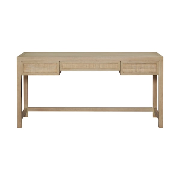 Elk Home 20in D X 30in H, 60in W X Mahogany Wood, Rattan, Brown - S0075-9960
