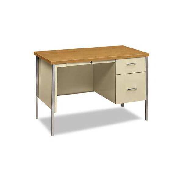 Hon HON, 34000 SERIES RIGHT PEDESTAL DESK, 45.25W X 24D X 29.5H, HARVEST/PUTTY - 34002RCL