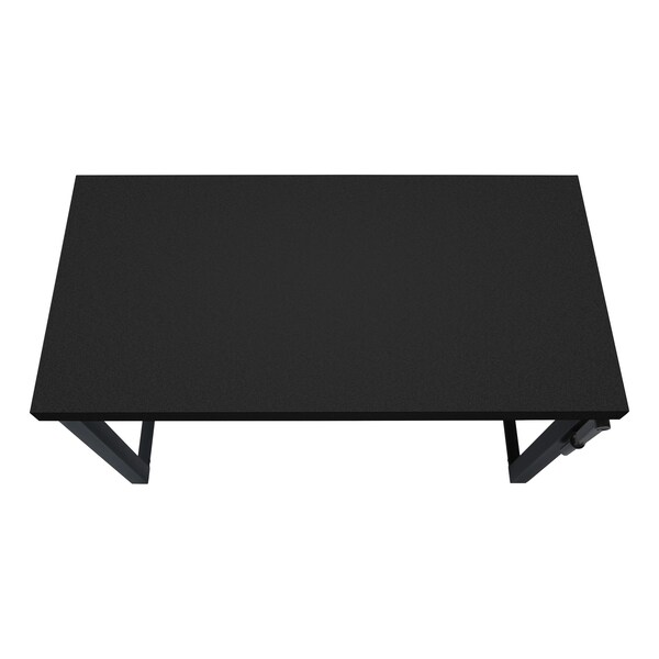 Monarch Specialties Computer Desk, Home Office, Standing, Adjustable, 48"L, Work, Laptop, Metal, Laminate, Black - I 7682