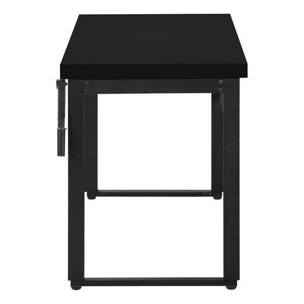 Monarch Specialties Computer Desk, Home Office, Standing, Adjustable, 48"L, Work, Laptop, Metal, Laminate, Black - I 7682