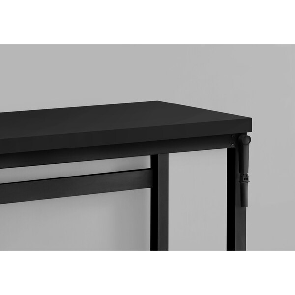 Monarch Specialties Computer Desk, Home Office, Standing, Adjustable, 48"L, Work, Laptop, Metal, Laminate, Black - I 7682