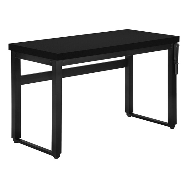 Monarch Specialties Computer Desk, Home Office, Standing, Adjustable, 48"L, Work, Laptop, Metal, Laminate, Black - I 7682
