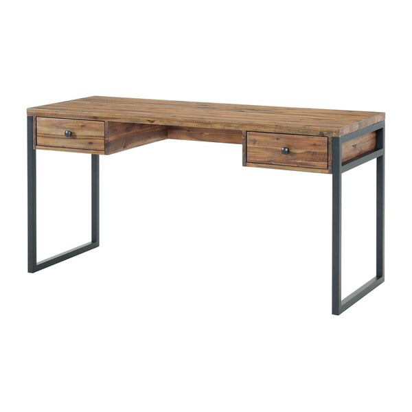 Alaterre Furniture Claremont 60"W Rustic Wood and Metal Desk - ANCM0674
