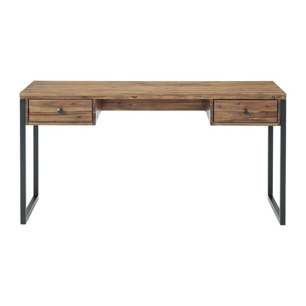 Alaterre Furniture Claremont 60"W Rustic Wood and Metal Desk - ANCM0674