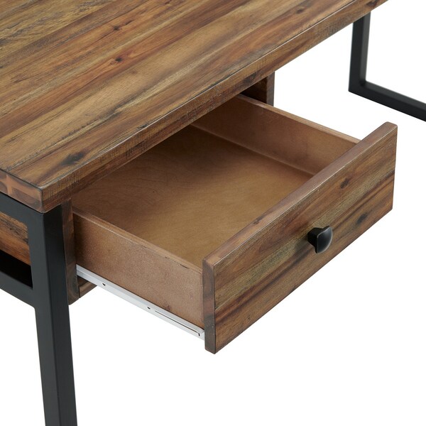 Alaterre Furniture Claremont 60"W Rustic Wood and Metal Desk - ANCM0674