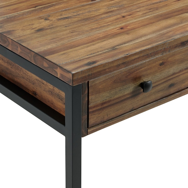 Alaterre Furniture Claremont 60"W Rustic Wood and Metal Desk - ANCM0674