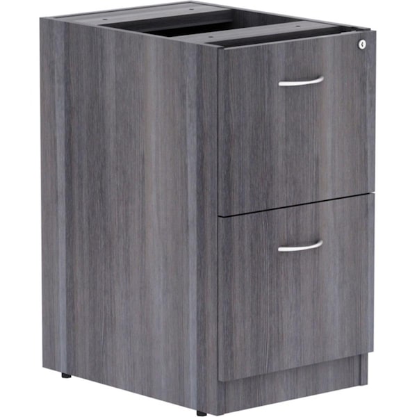 Lorell 2 Drawer Weathered Charcoal Laminate DeskingCharcoal Gray 16 x 22 x 28.3 in. - LLR69559