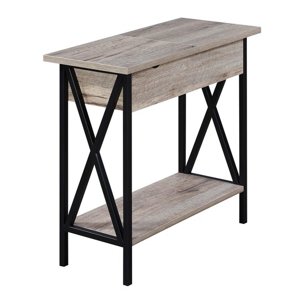 Convenience Concepts Tucson Electric Flip Top Table - 23.75 x 11.25 x 24 in. - HI2540144