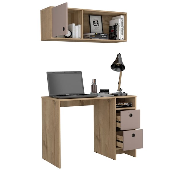 Tuhome 19.6 / 12.6 in. D X 28.9 / 13.4 in. H, 39.3 / 39.3 in. W X Laminate, Multi-color - CDT5967