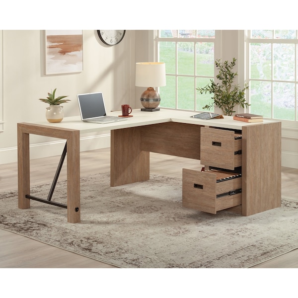 Sauder 65.98 in D X 29.72 in H, 65.98 in W X Engineered wood, Metal - 432896