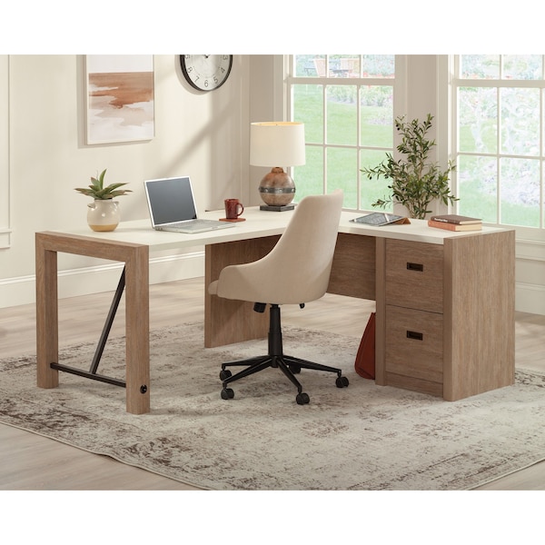 Sauder 65.98 in D X 29.72 in H, 65.98 in W X Engineered wood, Metal - 432896