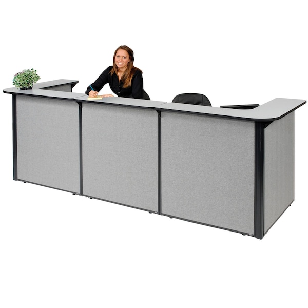 Interion By Global Industrial 44 in D X 44 in H, 124 in W X Gray - 249010GG
