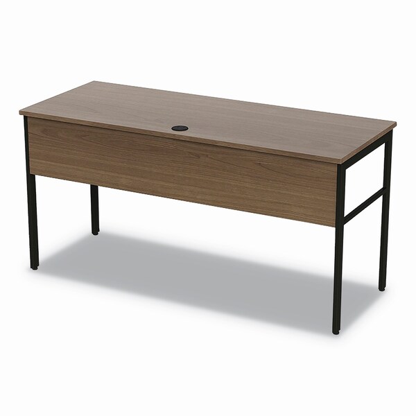 Linea Italia Desks, 23-3/4 in D X 29.5" H, 59" W X Steel, Natural Walnut - UR601NW