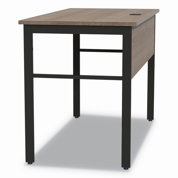 Linea Italia Desks, 23-3/4 in D X 29.5" H, 59" W X Steel, Natural Walnut - UR601NW