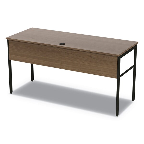 Linea Italia Desks, 23-3/4 in D X 29.5" H, 59" W X Steel, Natural Walnut - UR601NW