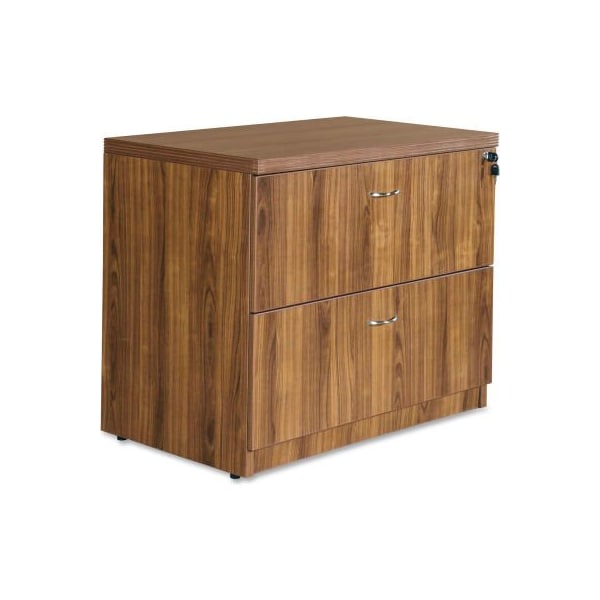 Lorell Lorell Lateral File Cabinet - 35.5" x 22" x 30" - Walnut - Chateau Series - 34313
