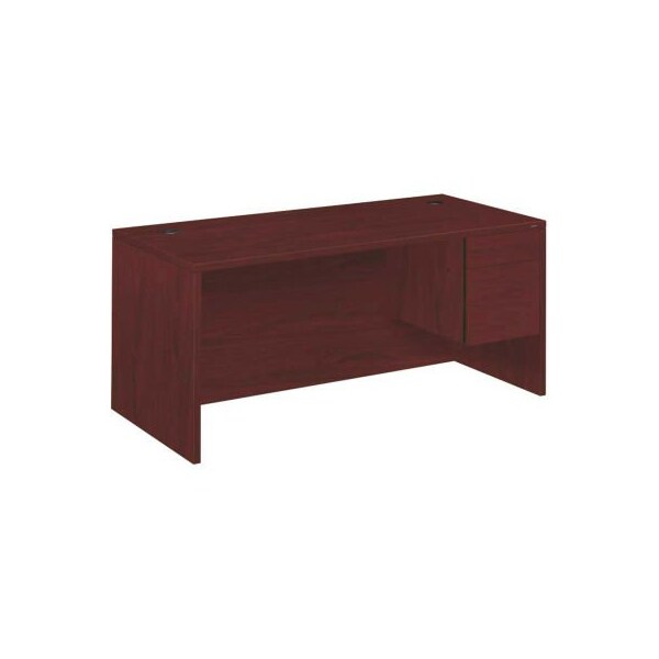 Hon HON Wood Desk - Single Right Pedestal - 66" - Mahogany - 10500 Series - HON10583RNN