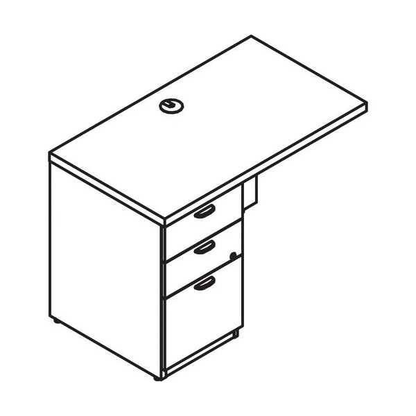 Groupe Lacasse Return, Straight Handle, B/B/F, 42inWx24inDx29-1/2inH, Sahara - LAS71DUF2442RR