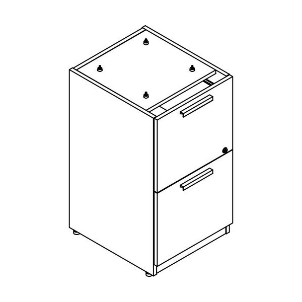 Groupe Lacasse Pedestal, Modular, F/F, 15inWx18inDx28inH, Sahara - LASMCSP1518FFLR