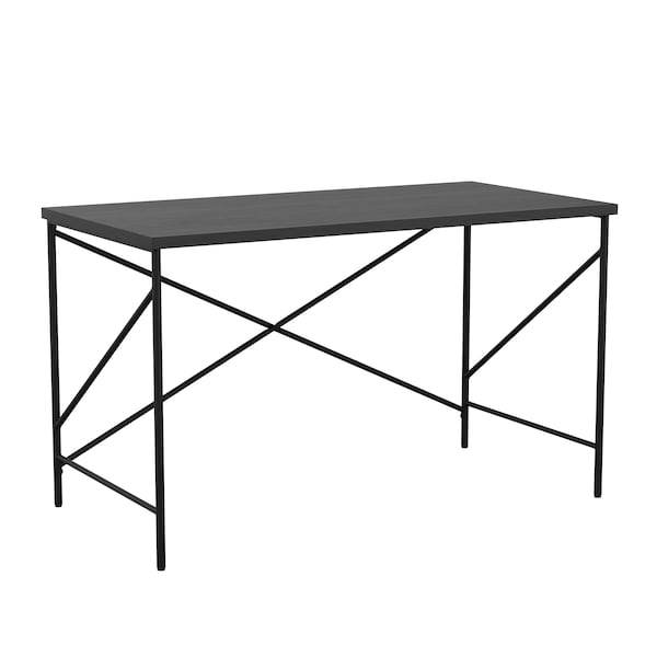Martha Stewart 23.5 in. D X 47.25 in. W X Engineered Wood, Steel, Black Top/Oil Rubbed Bronze Frame - XU-DK-4-BK-MS