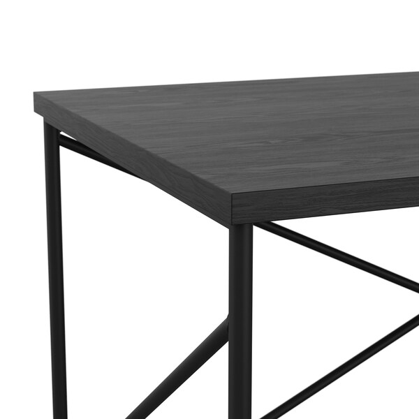 Martha Stewart 23.5 in. D X 47.25 in. W X Engineered Wood, Steel, Black Top/Oil Rubbed Bronze Frame - XU-DK-4-BK-MS