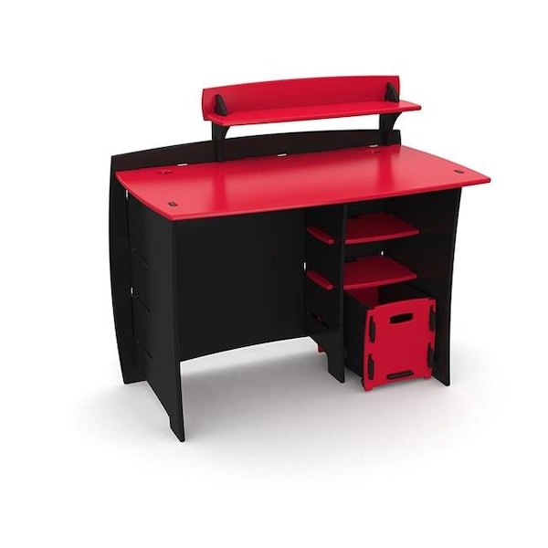 Legare Furniture Legare Furniture LEGE-MPRM-209 Kids Complete Desk System Set - Red - LEGE-MPRM-209
