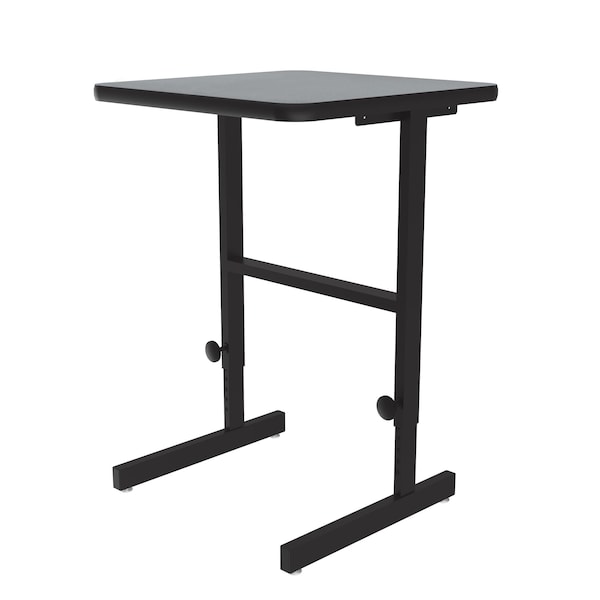 Correll Workstation Desk Standing Height Workstation, 60" D X 34" to 42" H, 30" W X Gray Granite - CST3060-15