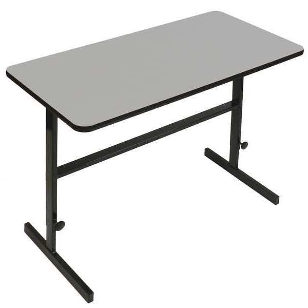 Correll Workstation Desk Standing Height Workstation, 60" D X 34" to 42" H, 30" W X Gray Granite - CST3060-15