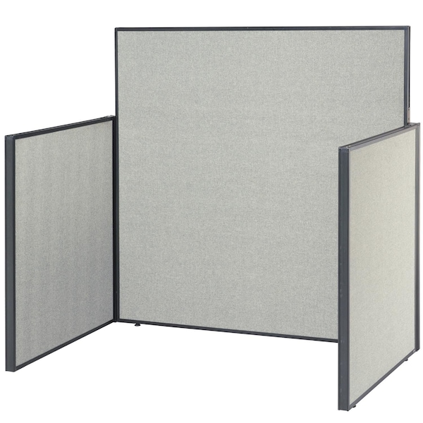 Interion By Global Industrial 48 in D X Back: 60 in; Side: 42 in H, 60 in W X Steel, Gray - 240315GY
