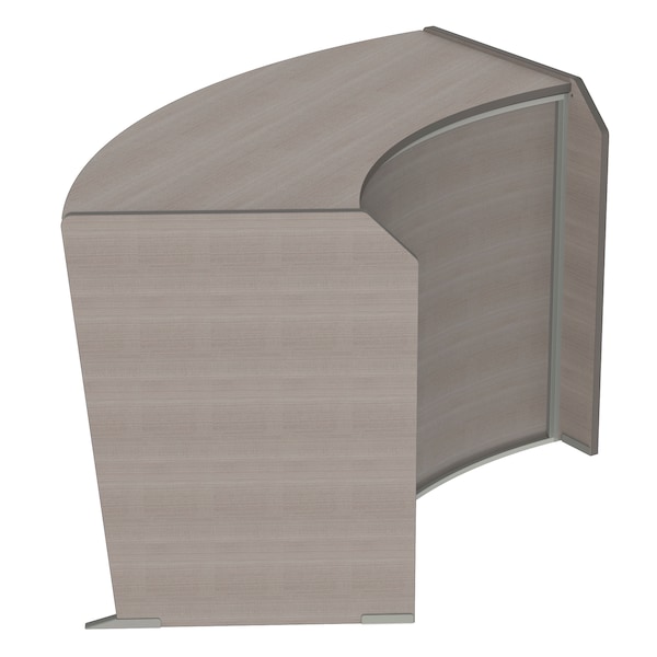 Linea Italia ADA Reception Desk, Wheelchair, Kids, 55 inW x 71 inD x 30 inH, Cherry - 55490GY