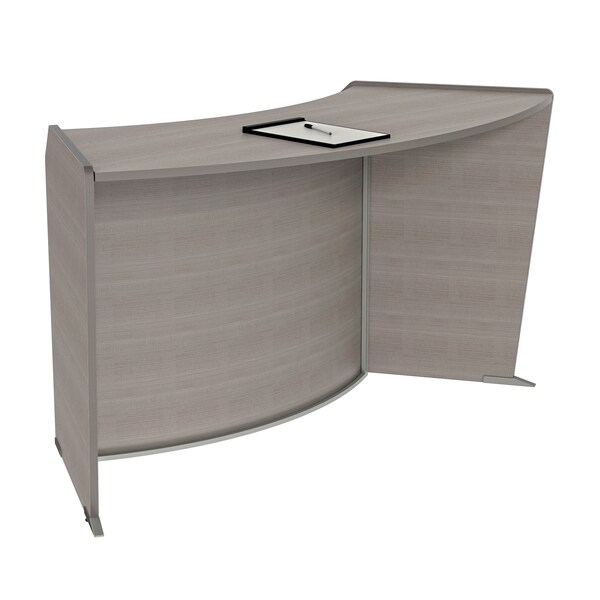 Linea Italia ADA Reception Desk, Wheelchair, Kids, 55 inW x 71 inD x 30 inH, Cherry - 55490GY