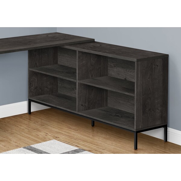 Monarch Specialties Computer Desk, Home Office, Corner, Storage Drawers, 60 in.L, L Shape, Work, Laptop, Grey Laminate - I 7492