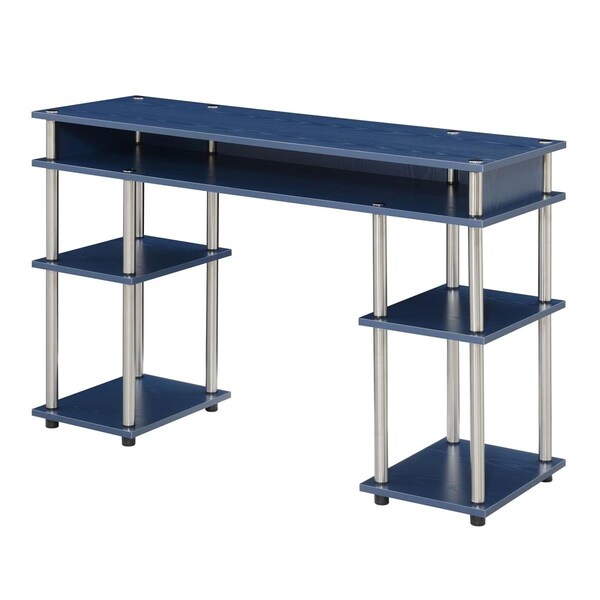 Convenience Concepts Designs2Go No Tools Student Desk, Cobalt Blue - HI2540345