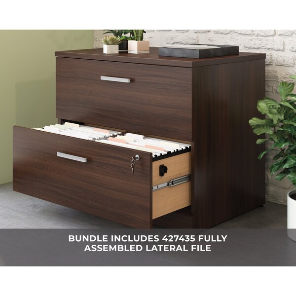 Officeworks By Sauder 29.016 in D X 29.291 in H, 105.984 in W X Engineered wood - 431516
