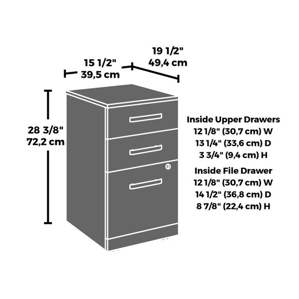 Officeworks By Sauder 29.016 in D X 29.291 in H, 105.984 in W X Engineered wood - 431516