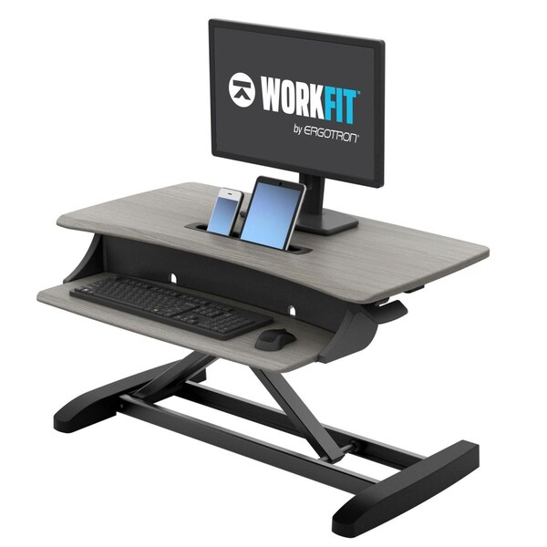 Highkey WorkFit-Z Mini Home Office Adjustable Standing Desk - Grey - LR945619
