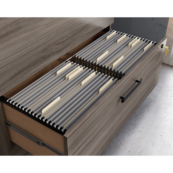Officeworks By Sauder 22.992 in D X 29.291 in H, 105.984 in W X Engineered wood - 431508