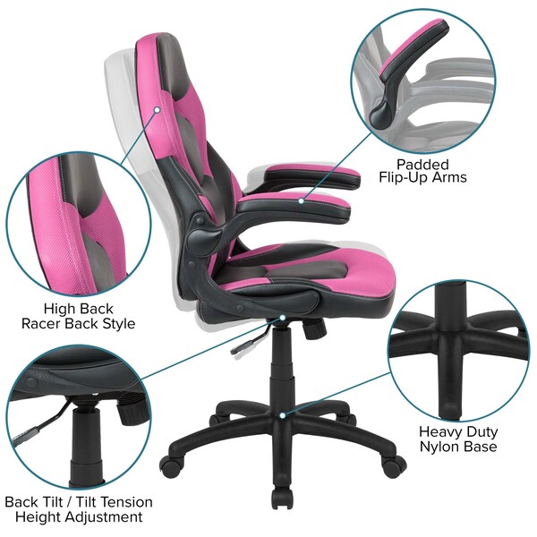 Flash Furniture Black Gaming Desk and Chair Set with Cup Holder - BLN-X10D1904-PK-GG