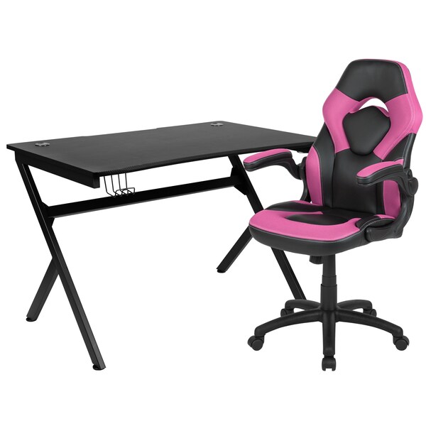 Flash Furniture Black Gaming Desk and Chair Set with Cup Holder - BLN-X10D1904-PK-GG