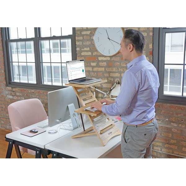 Victor Technology Laptop Standing Desk Converter, 11 3/4 in D X 24 3/4 in W X - DC175A