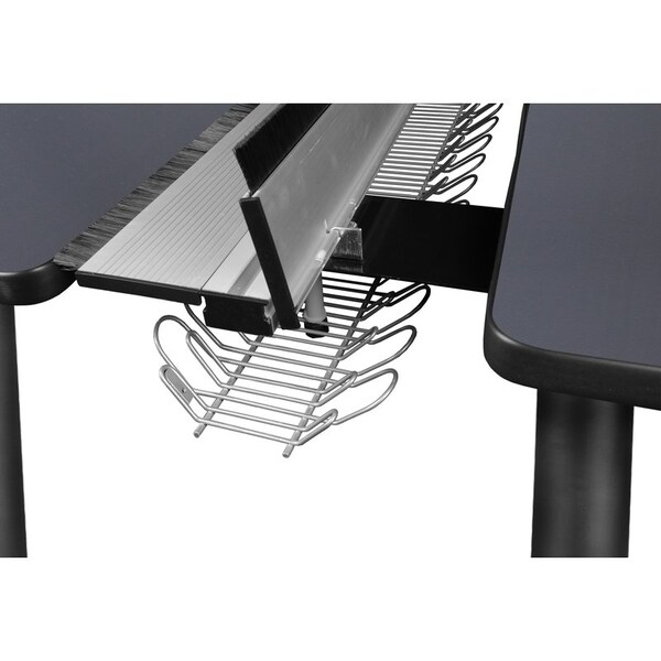 Kee Desking Desks > Benching > Kee Benching Systems, Black|Grey, Wood|Metal - MBSPD6024GYBPBK