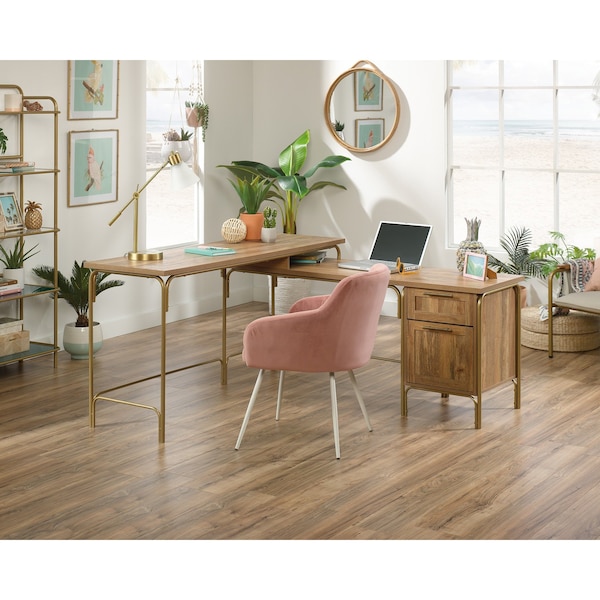 Sauder 59.09 in D X 30.08 in H, 60.55 in W X Engineered wood, Metal - 423742