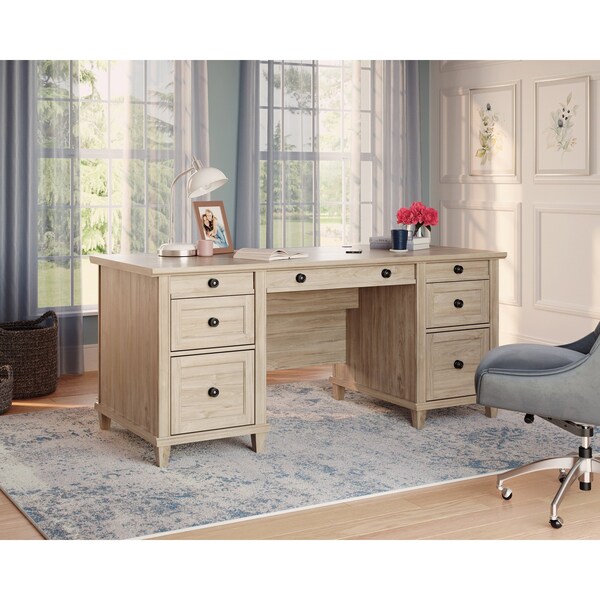 Sauder Executive Desk, 29.21 in D X 30 in H, 67.56 in W X Engineered wood - 428246