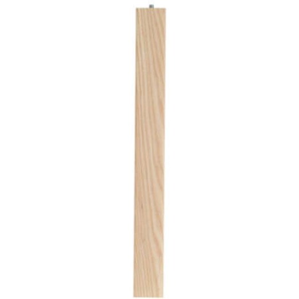 Waddell Mfg Waddell 2678 1.63 x 1.63 in. Ash Parsons Table Leg - Sanded Finish - 439836