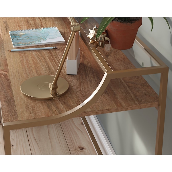 Sauder 18.5 in D X 34.49 in H, 48.74 in W X Engineered Wood, Metal, Glass - 431300
