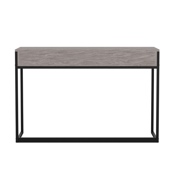 Martha Stewart 19.75 in. D X 47.25 in. W X Engineered Wood, Steel, Gray Top/Oil Rubbed Bronze Frame - ZG-ZP-028-GY-BK-MS
