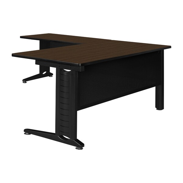 Regency Fusion Desk Shell, 66 in W X Wood, Metal, Neo Walnut - MLDS663048NW