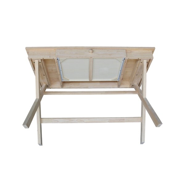 International Concepts Cross Leg Desk 24 in D X 30 in H, 48 in W X Wood, Unfinished - OF-68