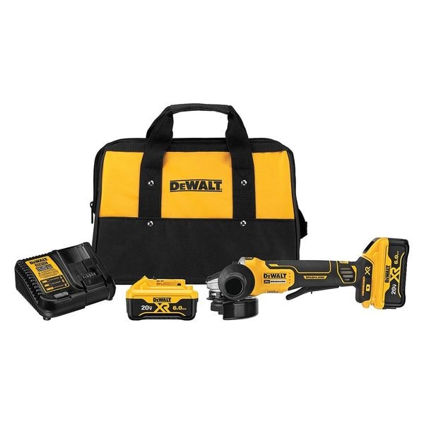 Dewalt Angle Grinder Kit, 20V DC, 4-1/2 in. Wheel Diameter (Battery Included) - DCG413R2