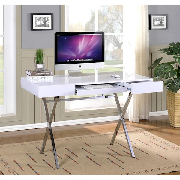 Kb 31 x 45 x 22 in. Computer x Desk - White Gloss - HO2960-WH
